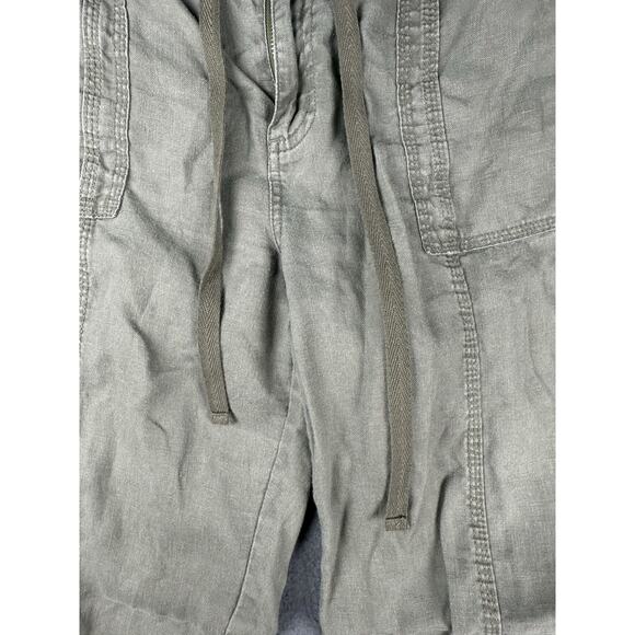 INC International Concepts Women Pants 14 Gray Beige Linen Wide Leg - Picture 4 of 8